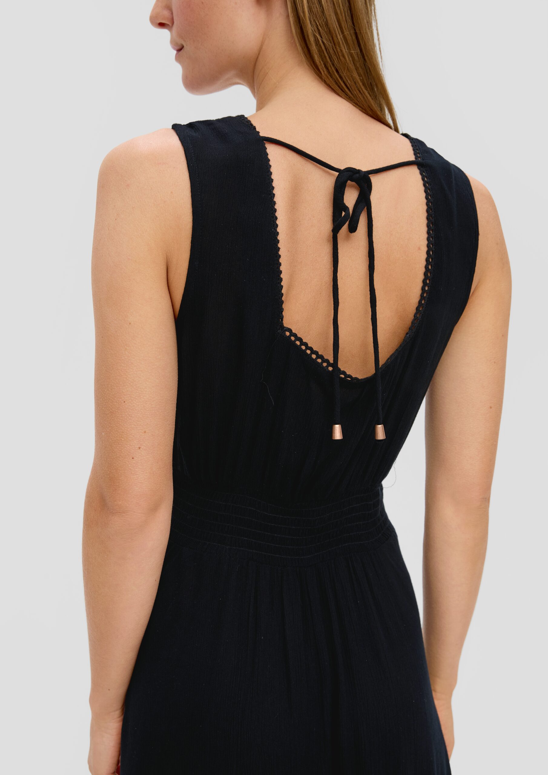 Langes Strandkleid aus Crêpe