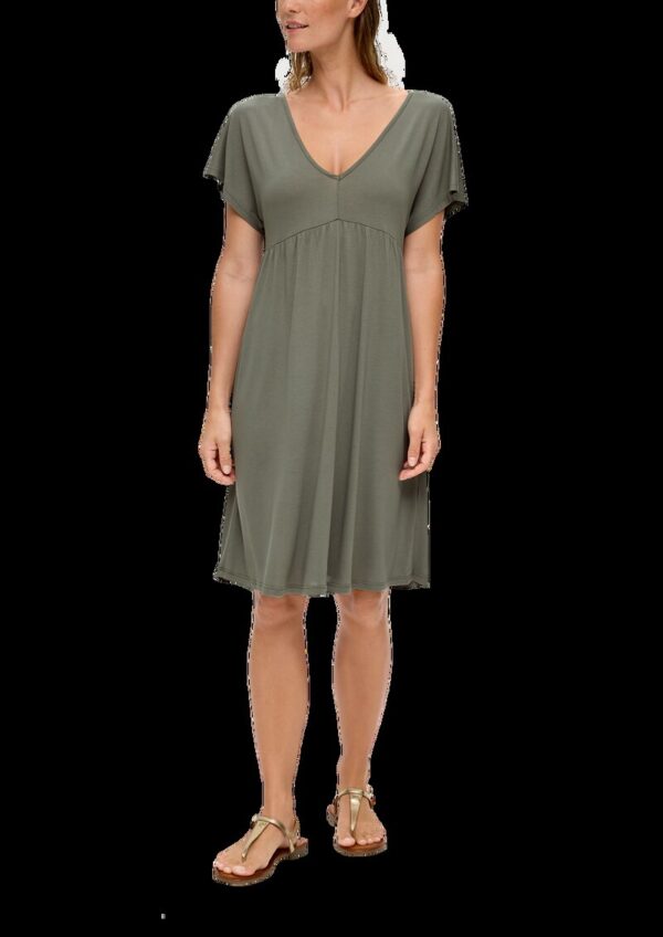 Viskose-Strandkleid mit Rückenausschnitt