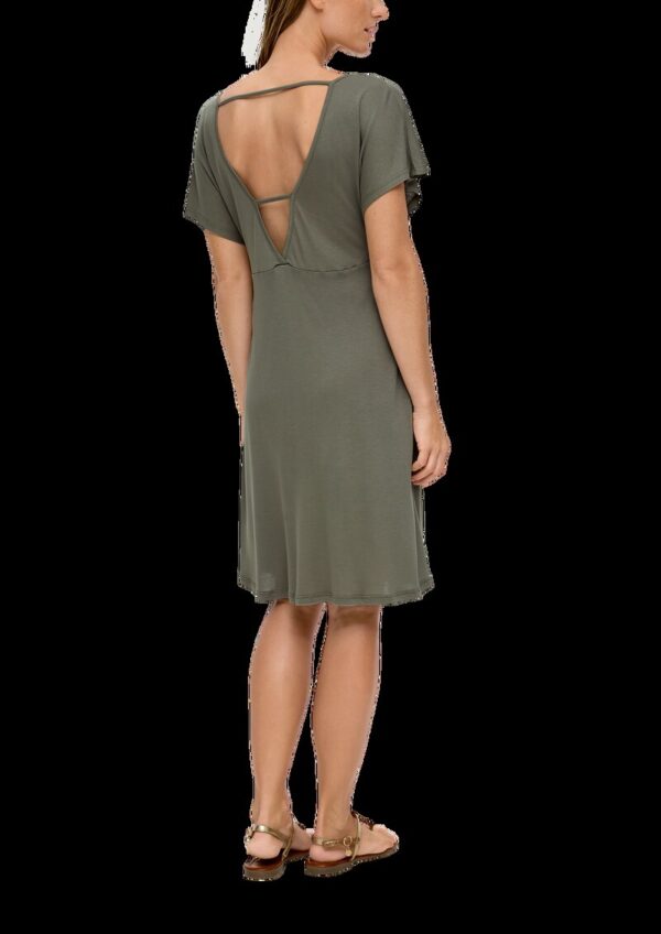 Viskose-Strandkleid mit Rückenausschnitt