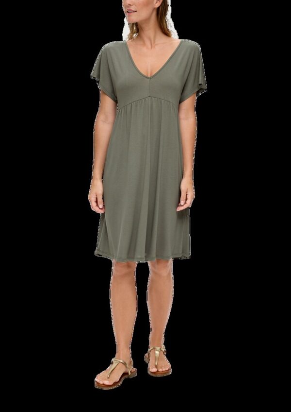 Viskose-Strandkleid mit Rückenausschnitt