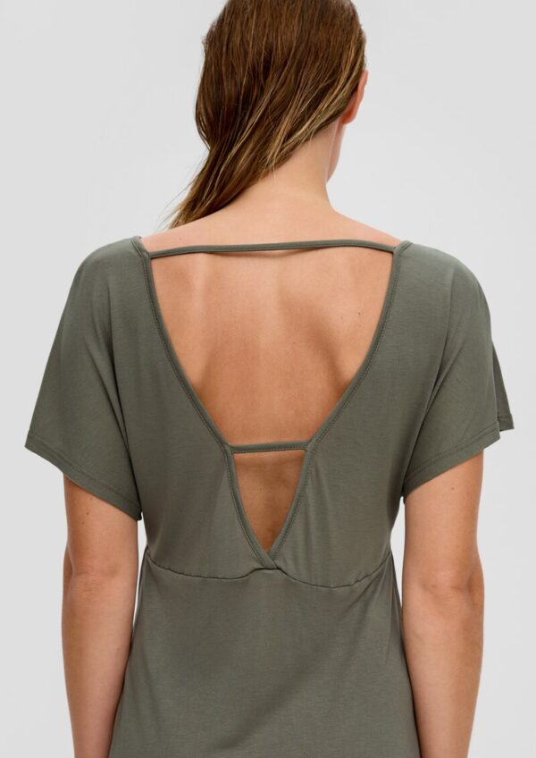 Viskose-Strandkleid mit Rückenausschnitt