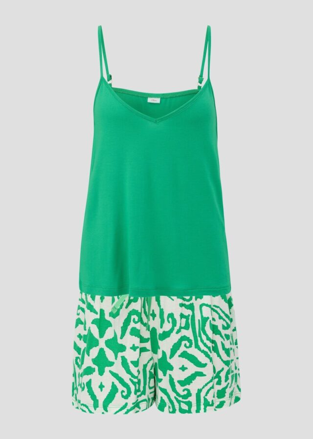Kurzes Pyjama-Set mit Print