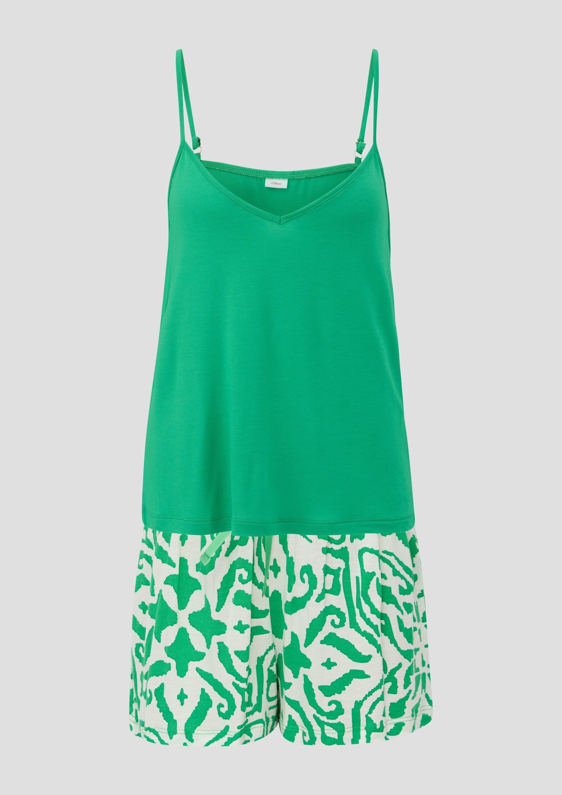 Kurzes Pyjama-Set mit Print