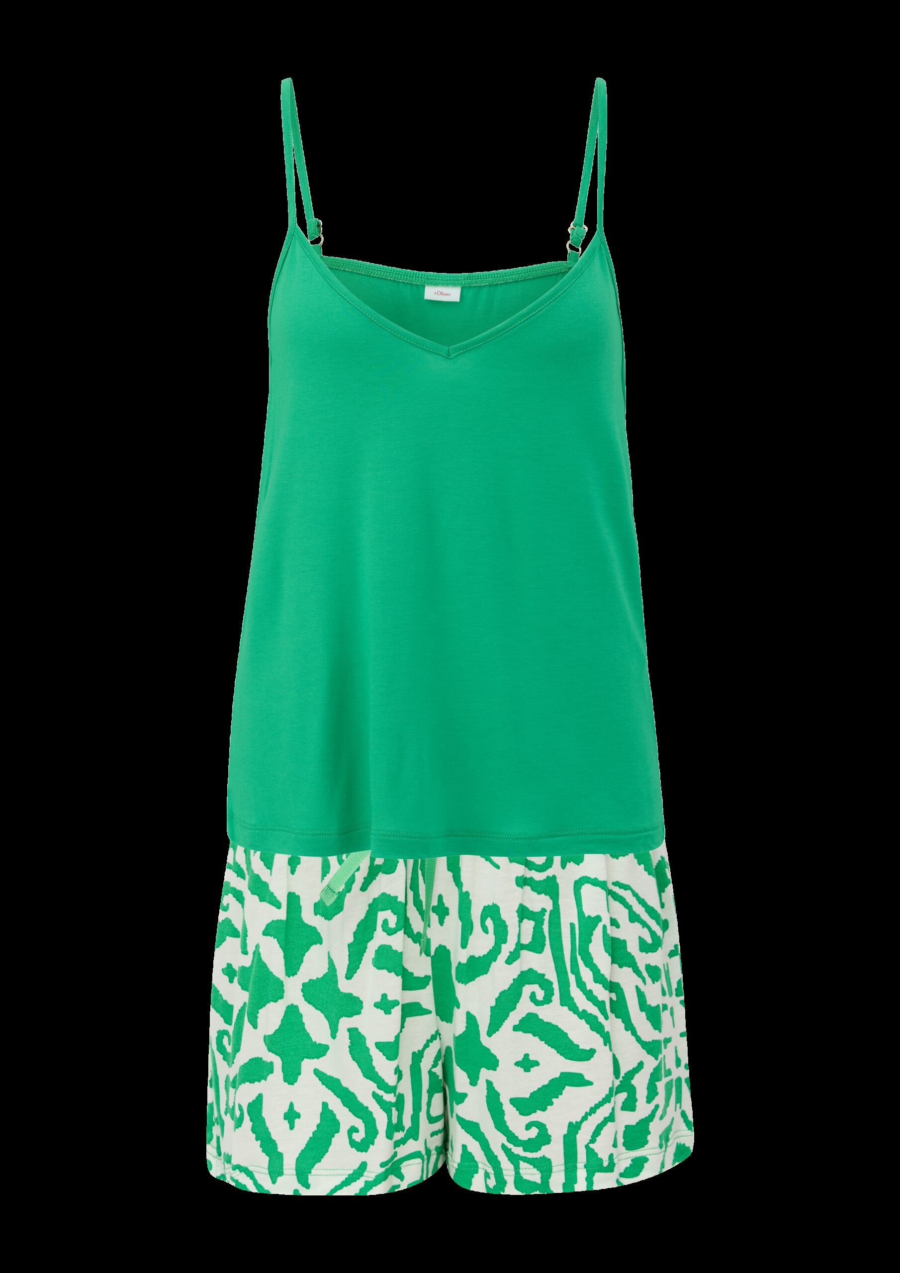 Kurzes Pyjama-Set mit Print