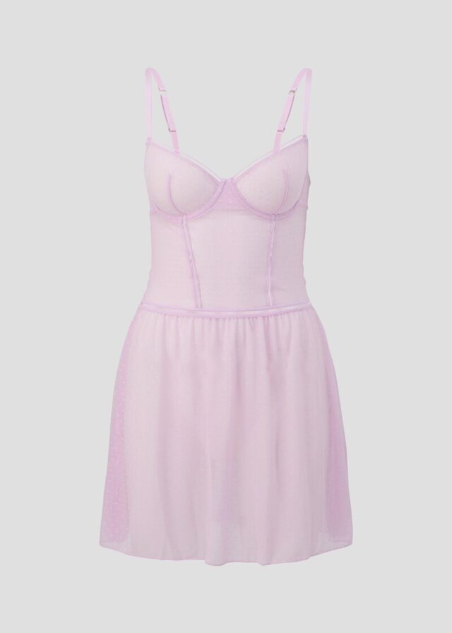 Negligé aus gepunktetem Tüll