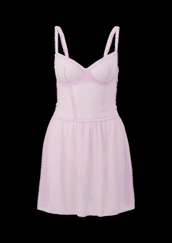 Negligé aus gepunktetem Tüll