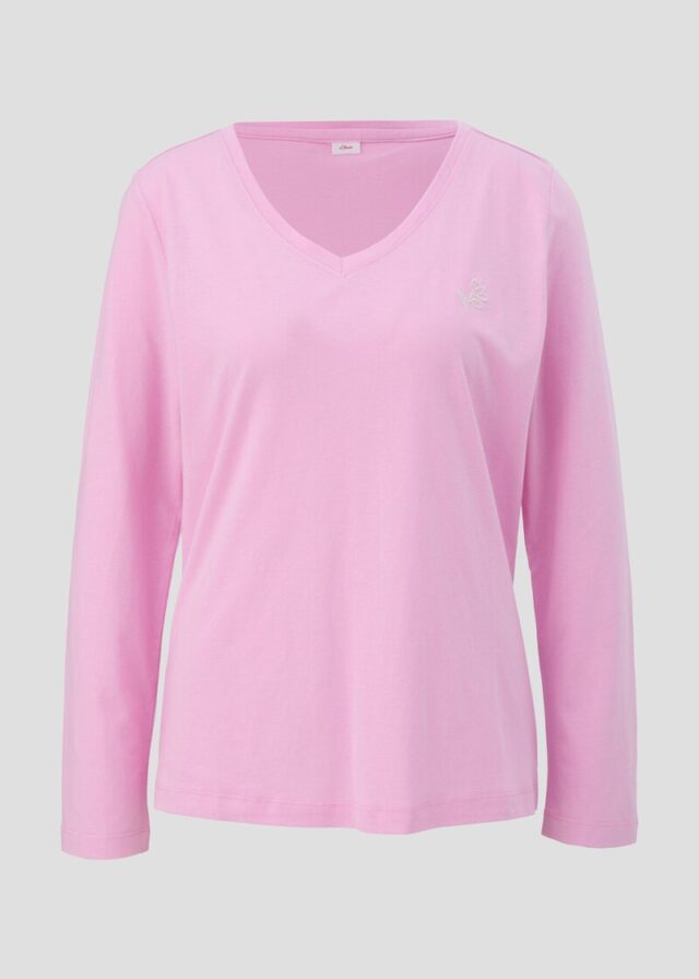 Loungewear Sweatshirt mit Stickerei-Detail