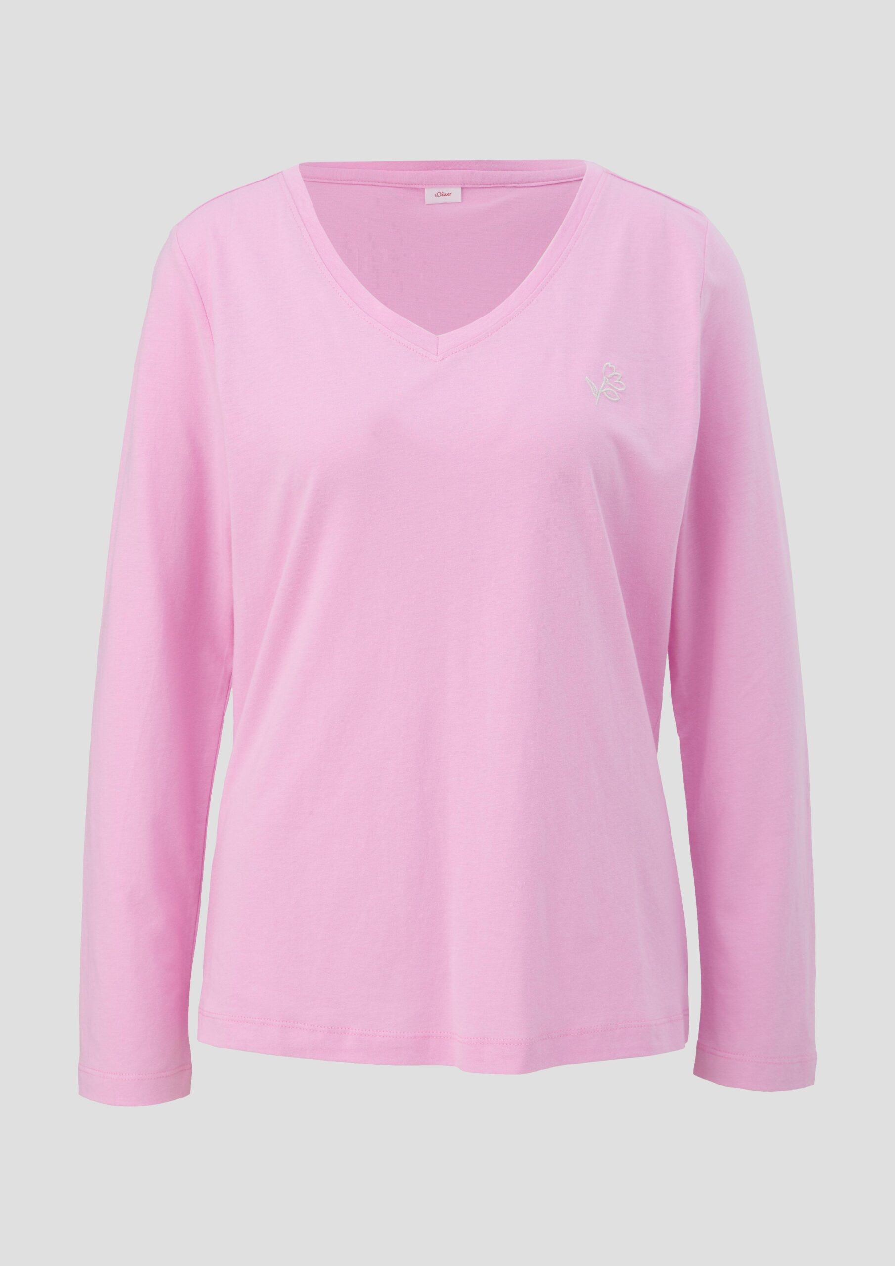 Loungewear Sweatshirt mit Stickerei-Detail