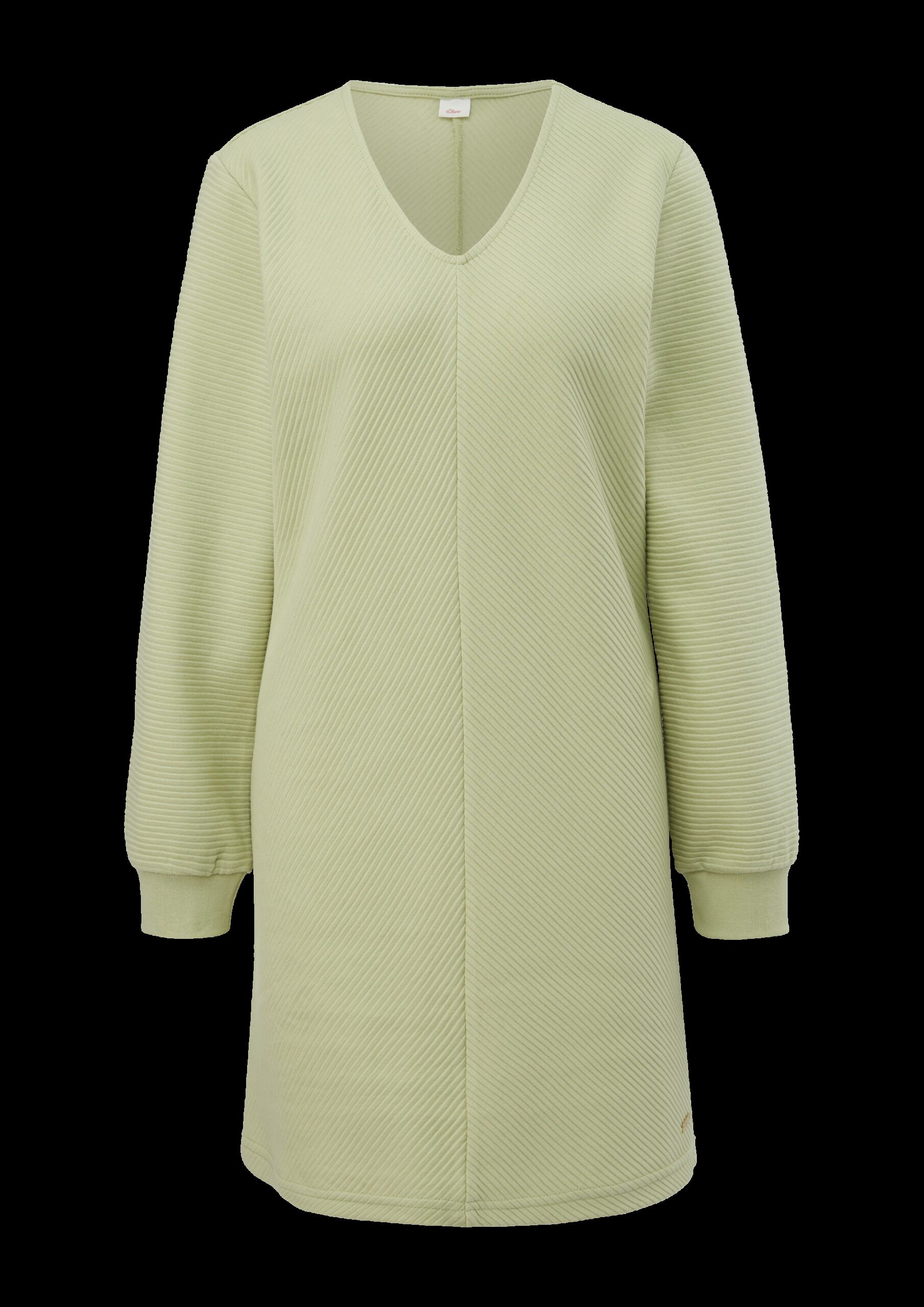 Pyjama-Sweatkleid mit V-Ausschnitt