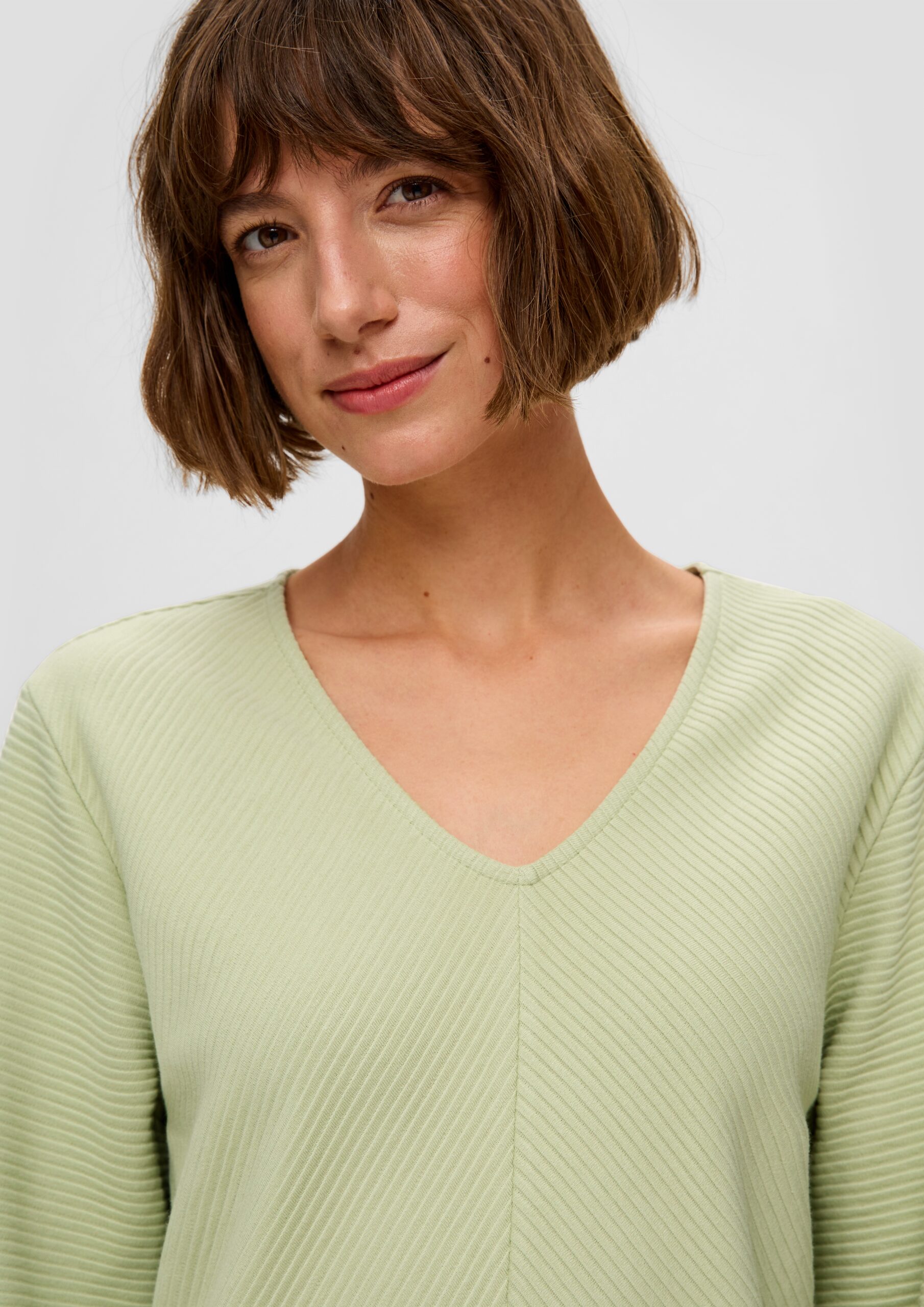 Pyjama-Sweatkleid mit V-Ausschnitt