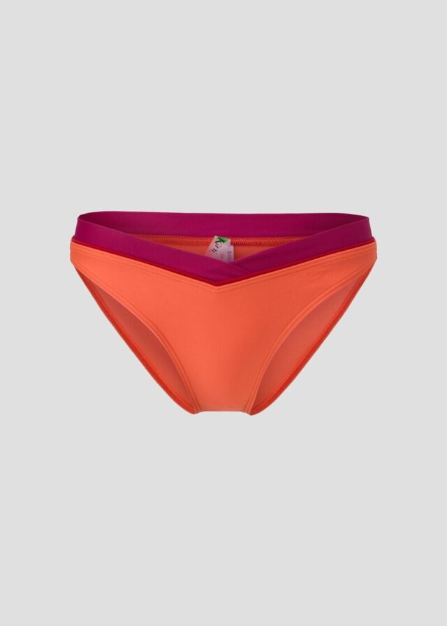 Schmal geschnittene Bikinihose mit Colour-Blocking
