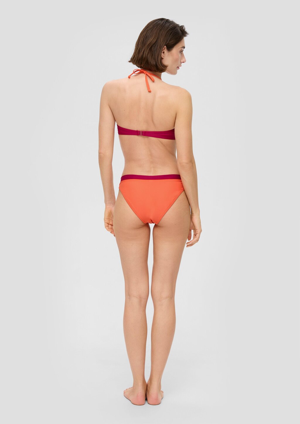 Schmal geschnittene Bikinihose mit Colour-Blocking