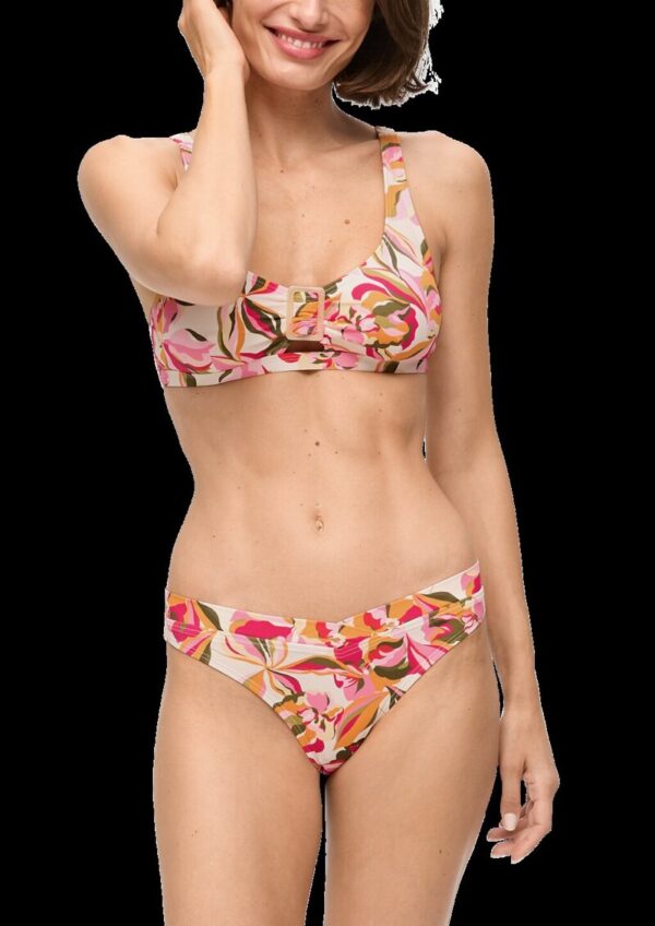 Bikinihose mit Bund in V-Form