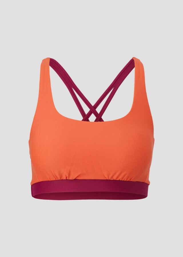 Bandeau-Bikini-Top mit Colour-Blocking