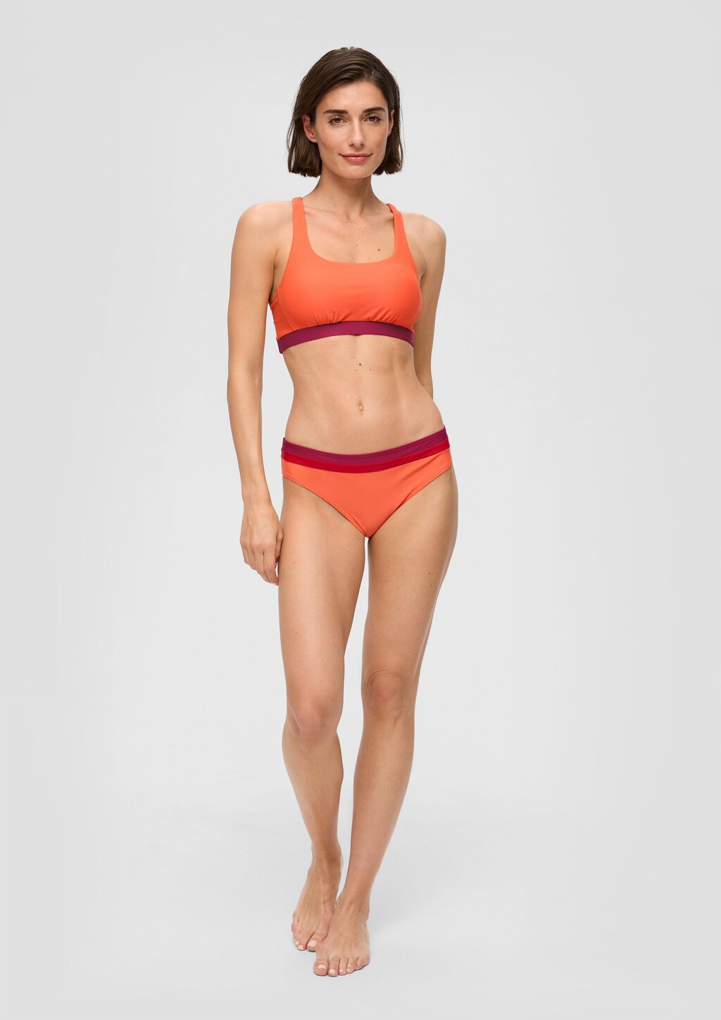 Bandeau-Bikini-Top mit Colour-Blocking