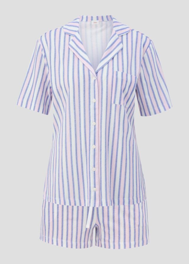 Kurzes Pyjama-Set mit All-over-Print