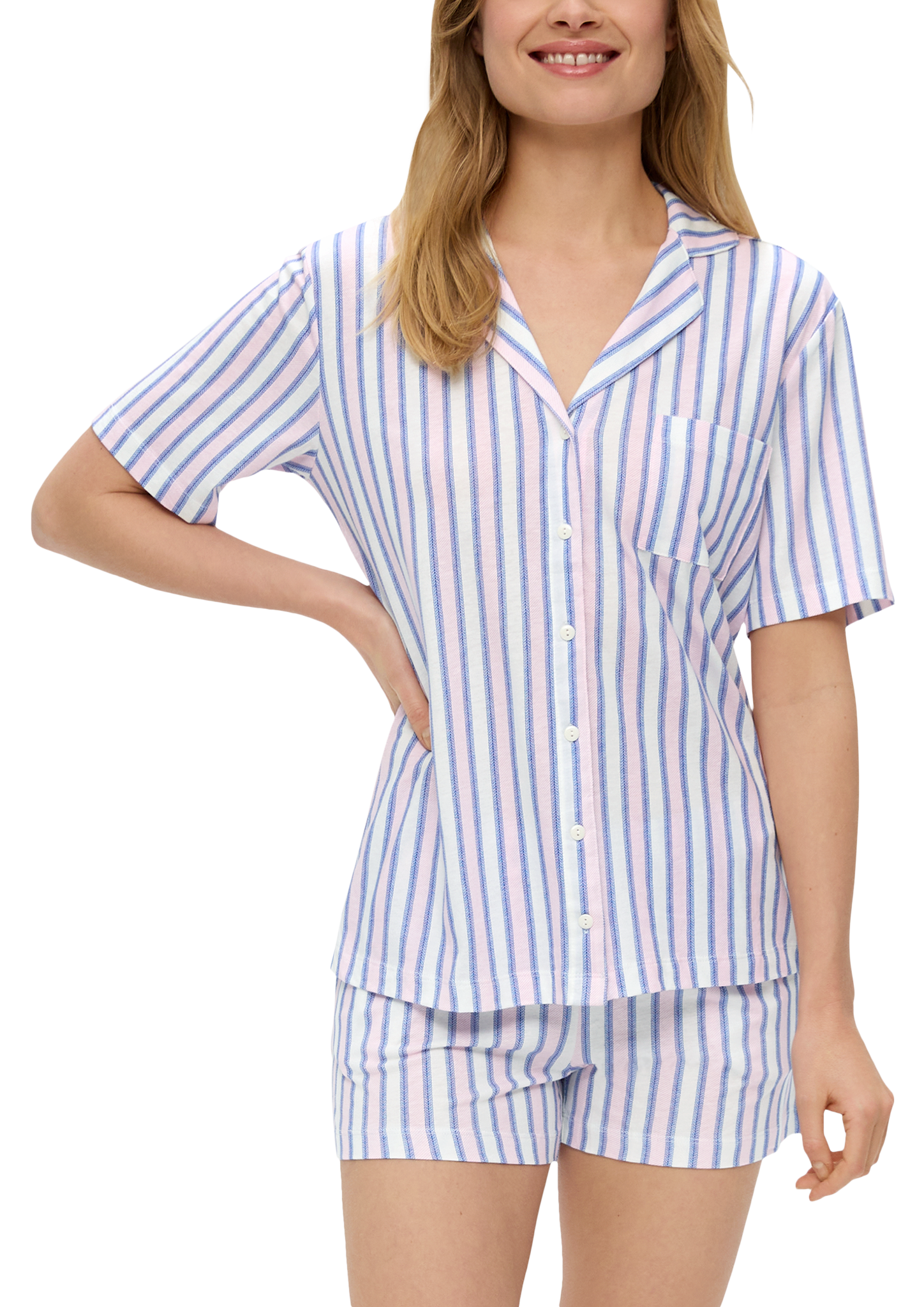 Kurzes Pyjama-Set mit All-over-Print