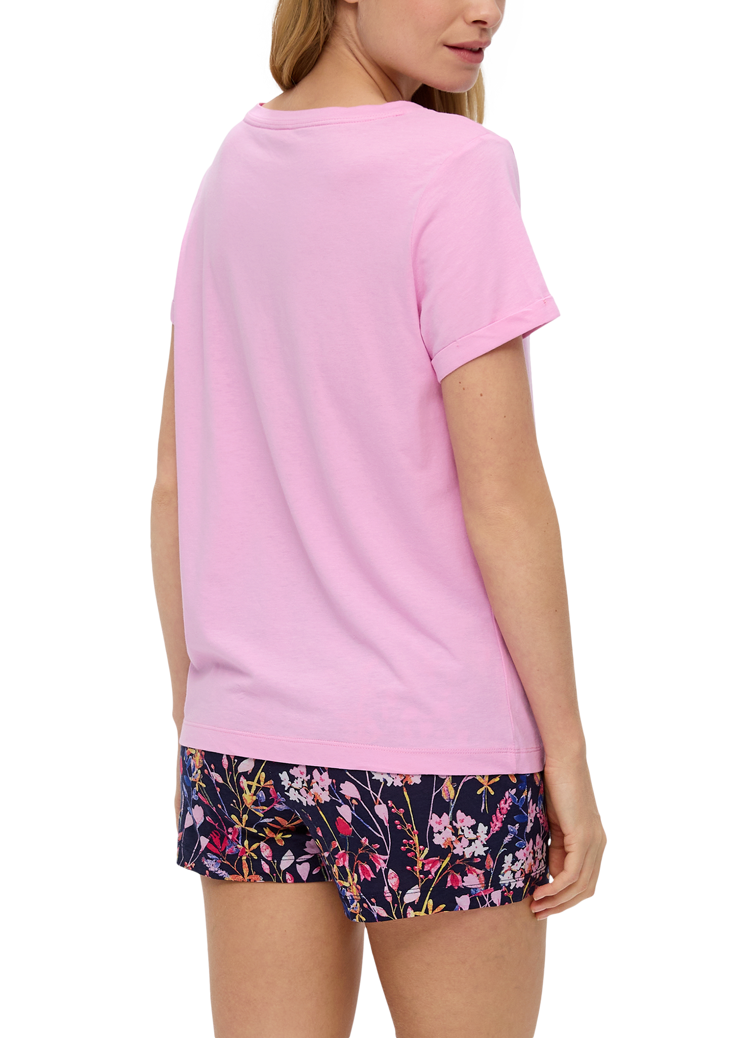 Pyjama-T-Shirt aus Baumwoll-Viskosemix