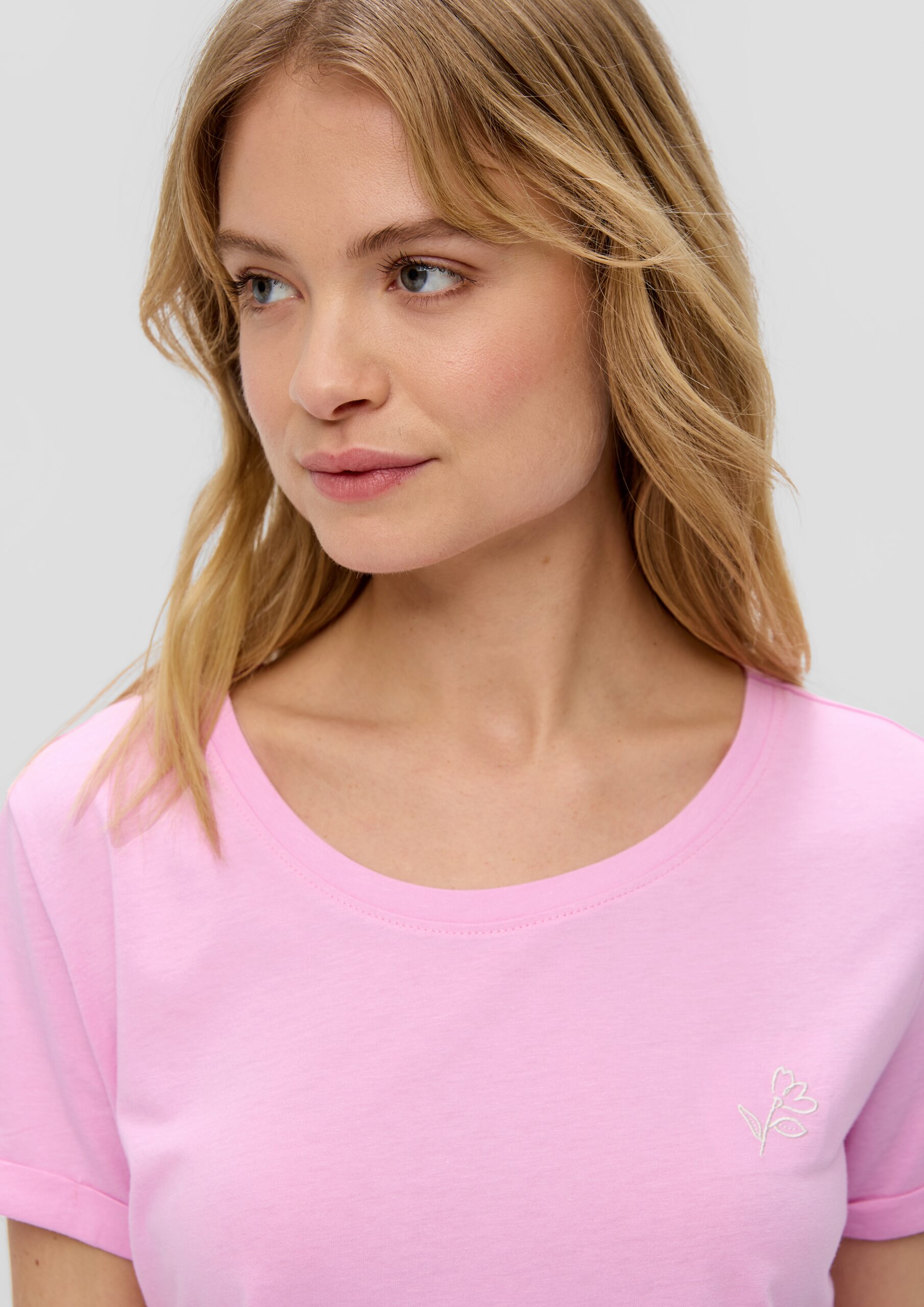 Pyjama-T-Shirt aus Baumwoll-Viskosemix