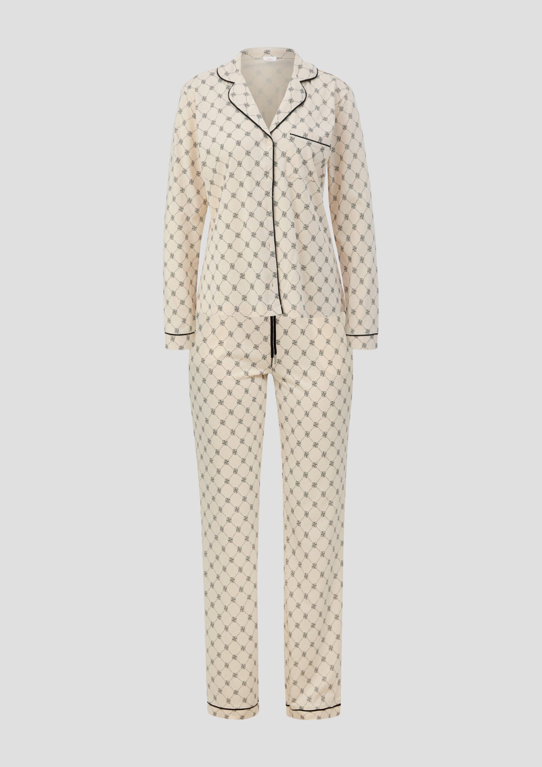 Langes Pyjama-Set mit Schlafmaske