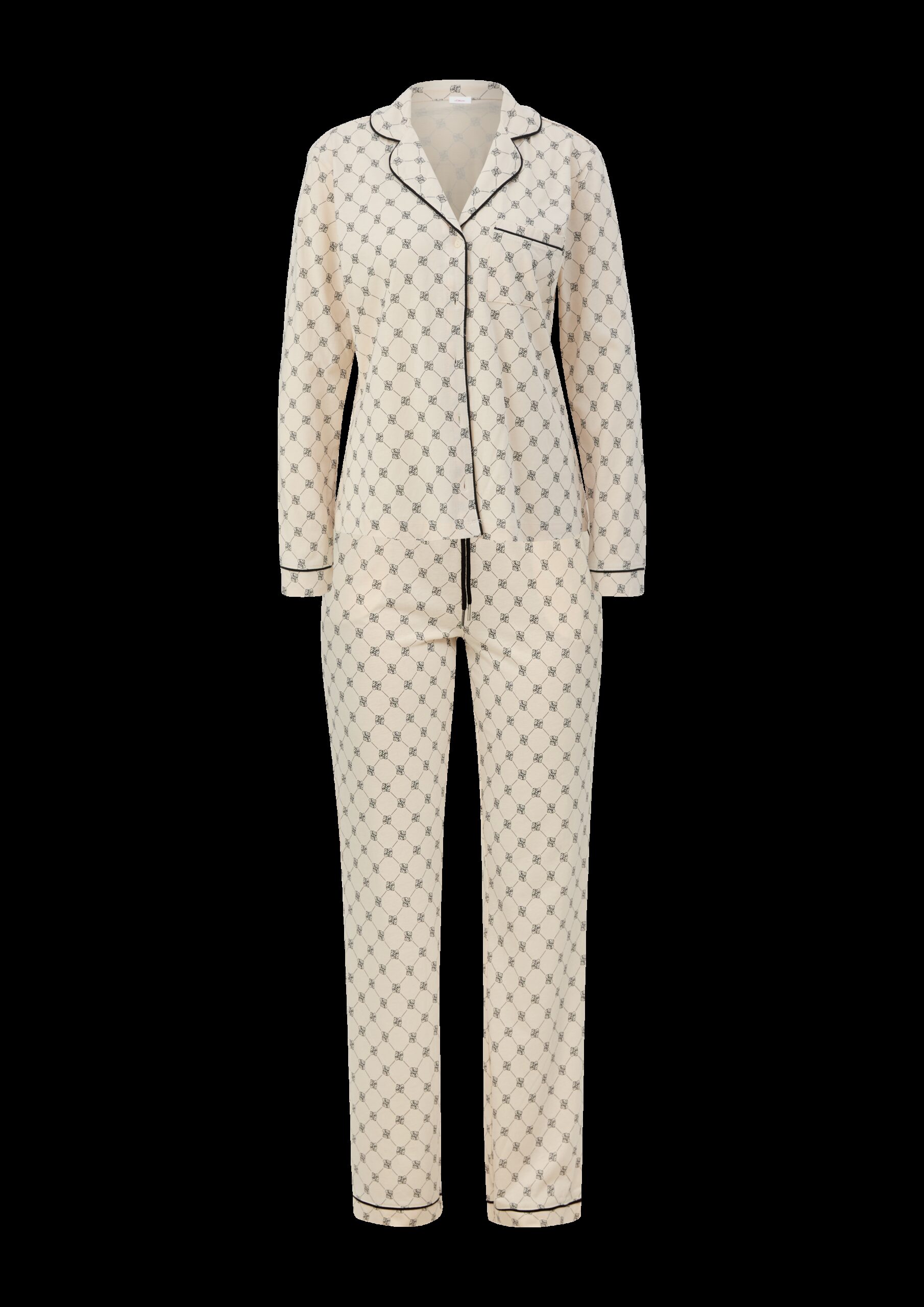 Langes Pyjama-Set mit Schlafmaske