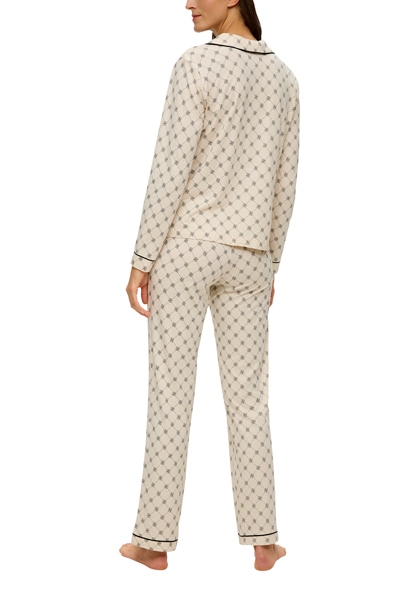 Langes Pyjama-Set mit Schlafmaske