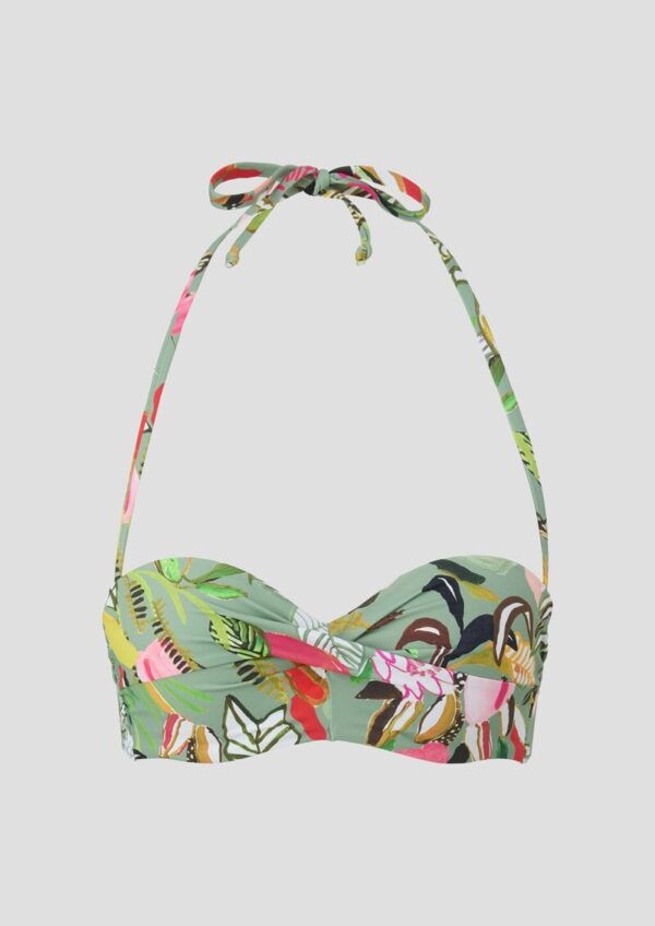 Neckholder-Bikini-Top mit Blumenmuster