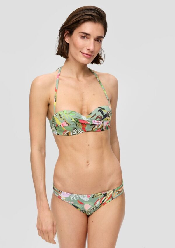 Neckholder-Bikini-Top mit Blumenmuster