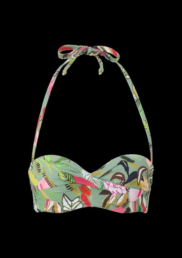 Neckholder-Bikini-Top mit Blumenmuster