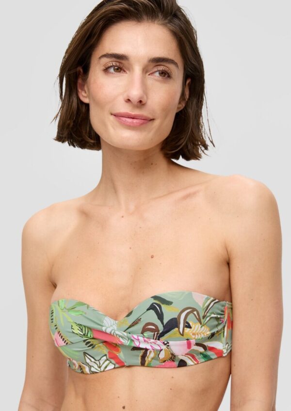 Neckholder-Bikini-Top mit Blumenmuster
