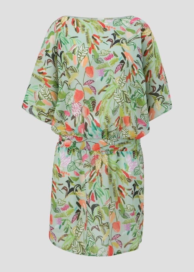 Strand-Tunika mit All-over-Print