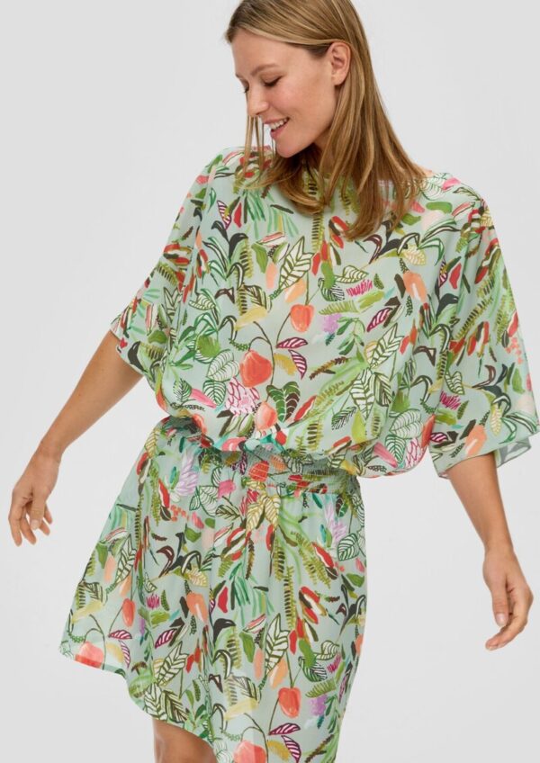 Strand-Tunika mit All-over-Print