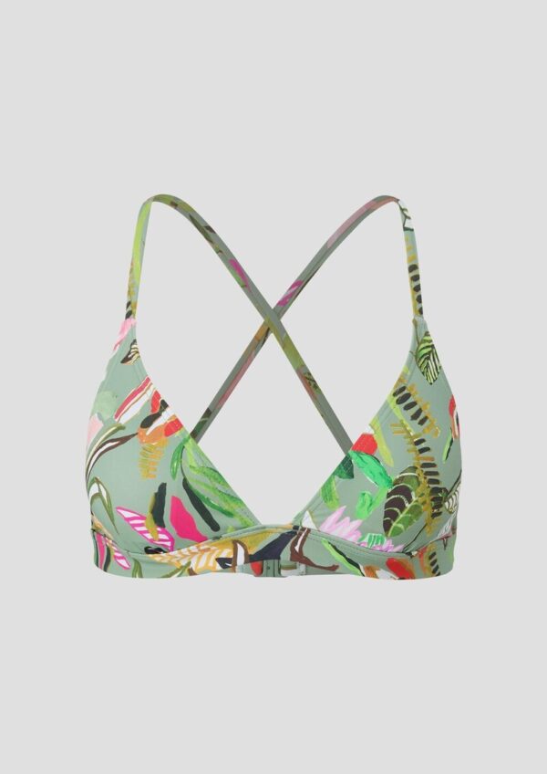 Triangel-Bikini-Top mit Blumenmuster