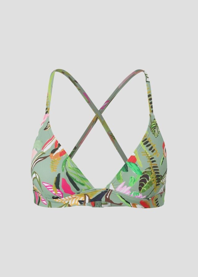 Triangel-Bikini-Top mit Blumenmuster