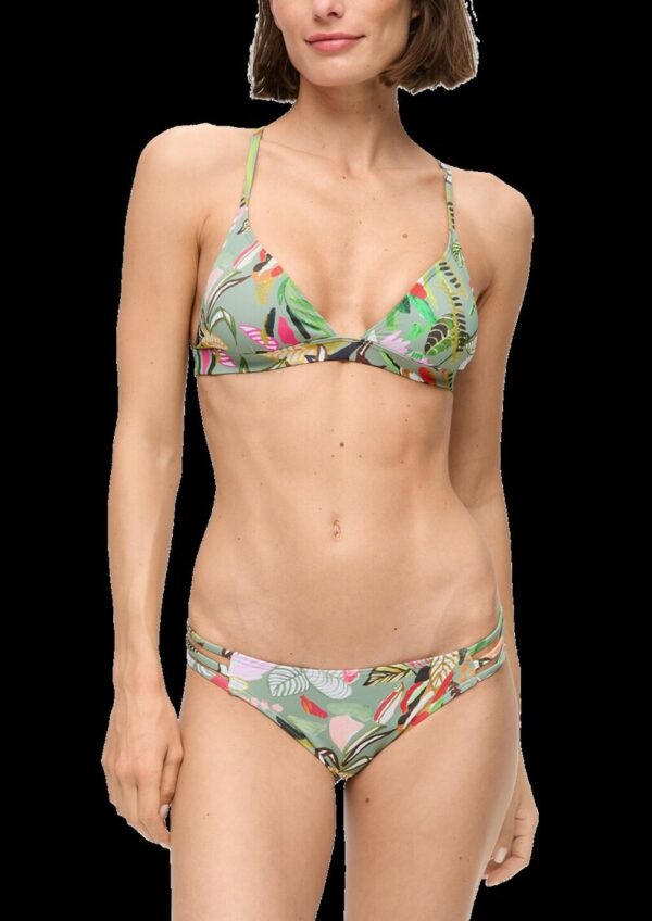 Triangel-Bikini-Top mit Blumenmuster