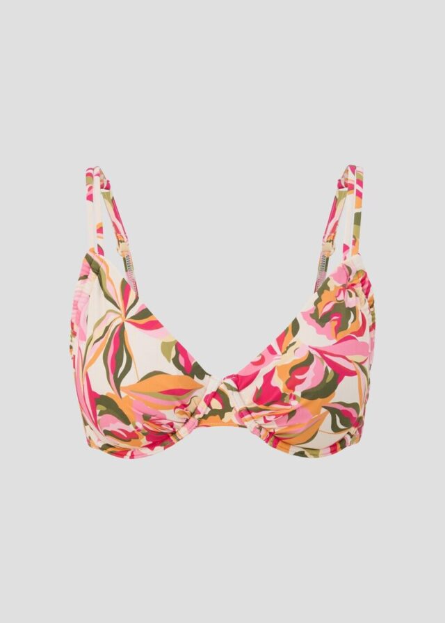 Bügel-Bikini-Top mit floralem Print