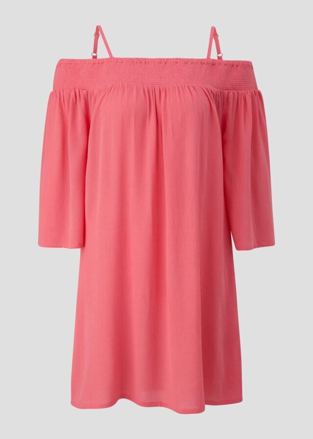 Schulterfreies Strandkleid aus Viskose