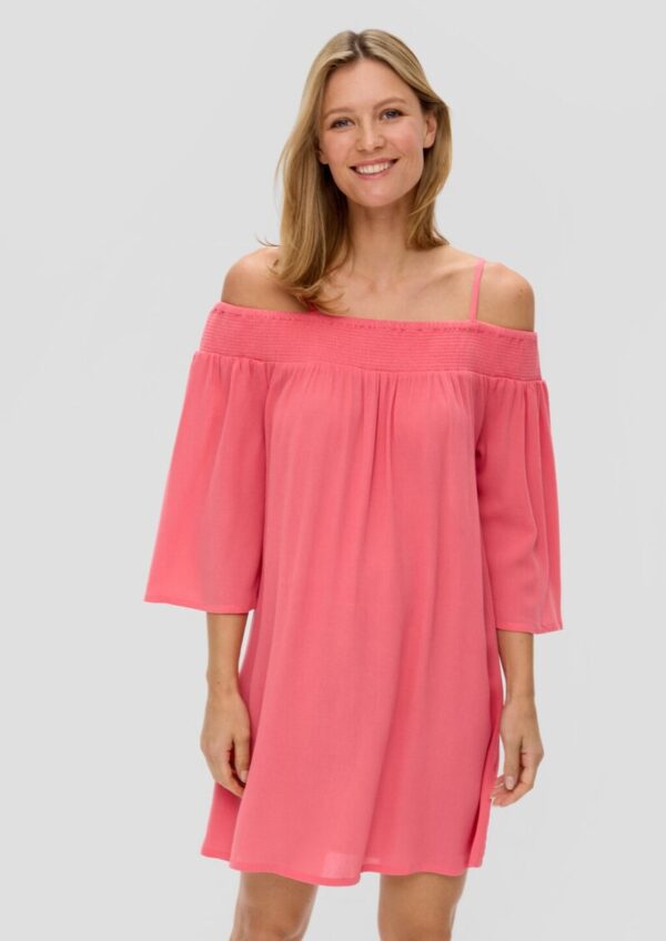 Schulterfreies Strandkleid aus Viskose