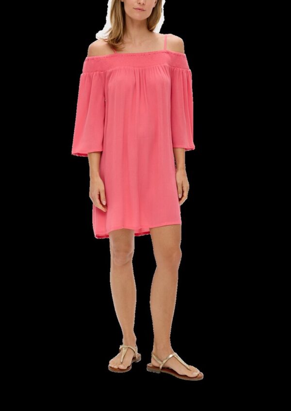 Schulterfreies Strandkleid aus Viskose