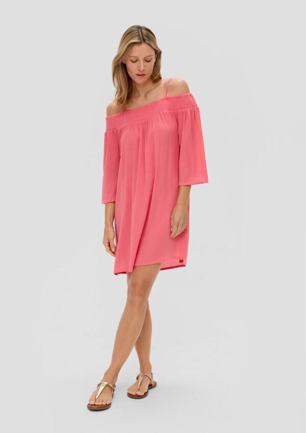 Schulterfreies Strandkleid aus Viskose