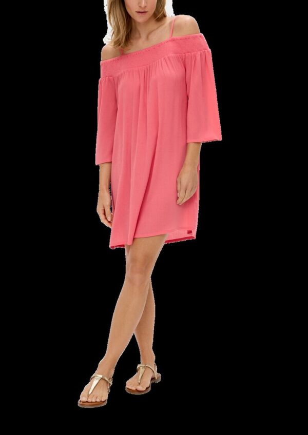 Schulterfreies Strandkleid aus Viskose