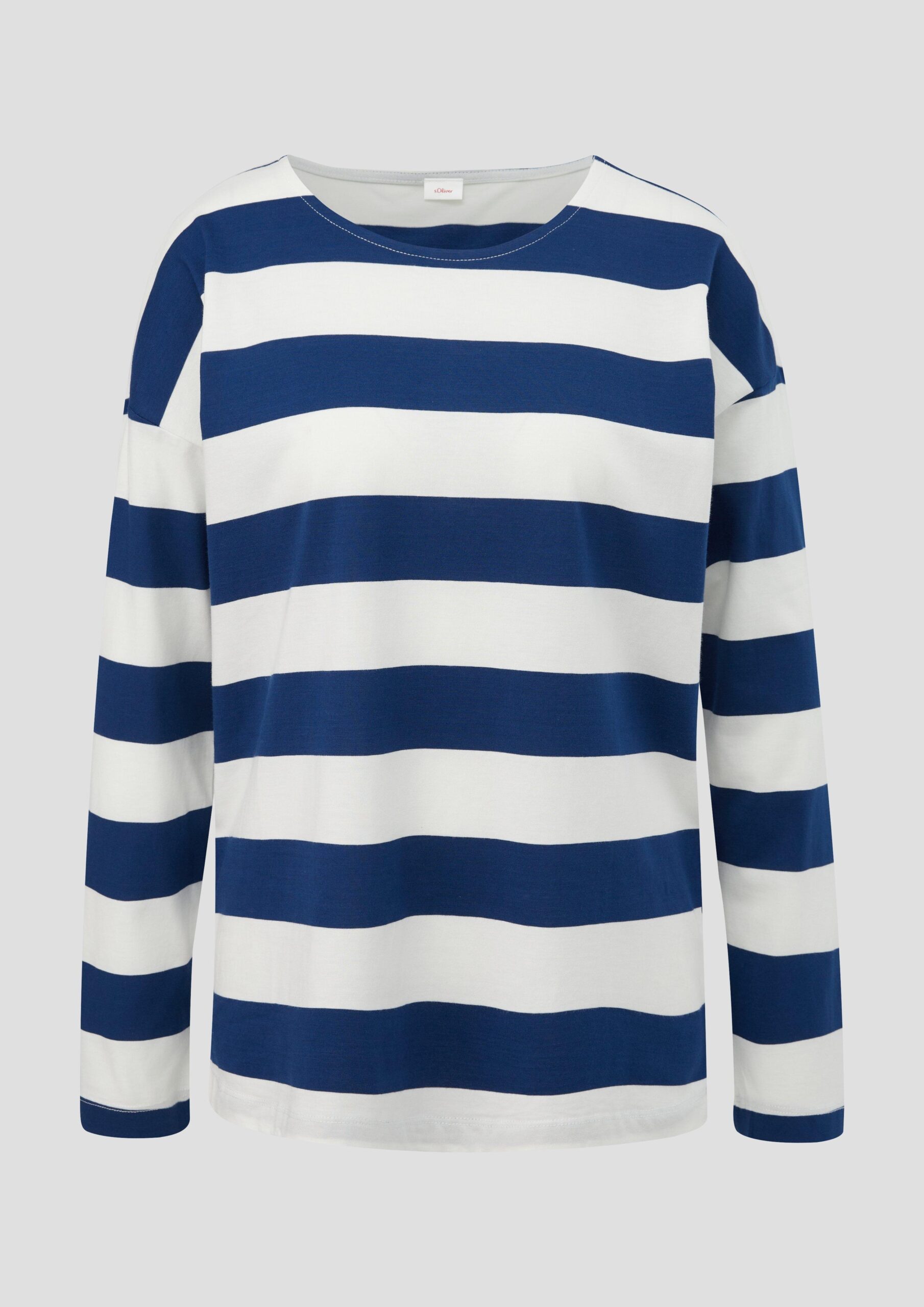 Langes Pyjama-Oberteil mit Streifen