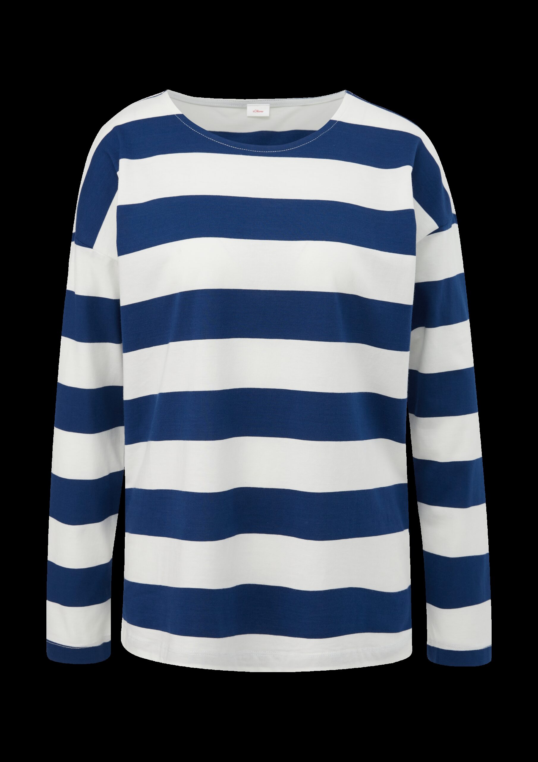 Langes Pyjama-Oberteil mit Streifen