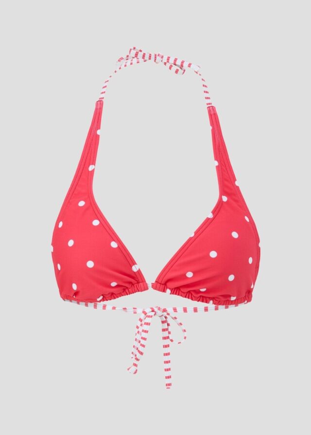 Triangel-Bikinitop mit Polka Dots