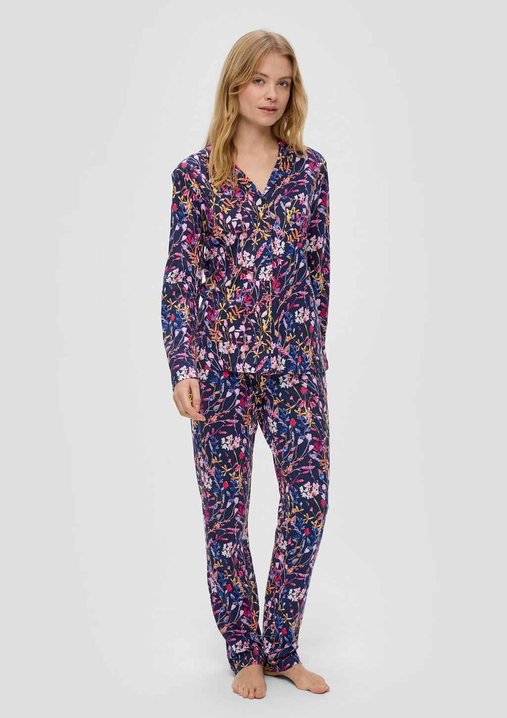 Langes Pyjama-Set mit All-over-Print