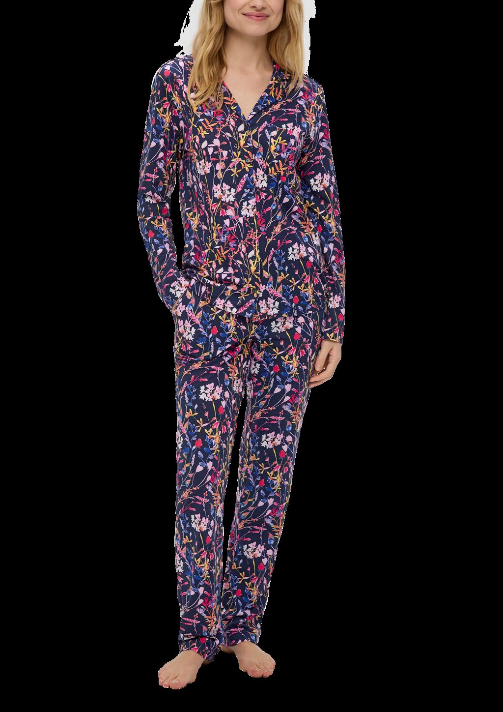 Langes Pyjama-Set mit All-over-Print