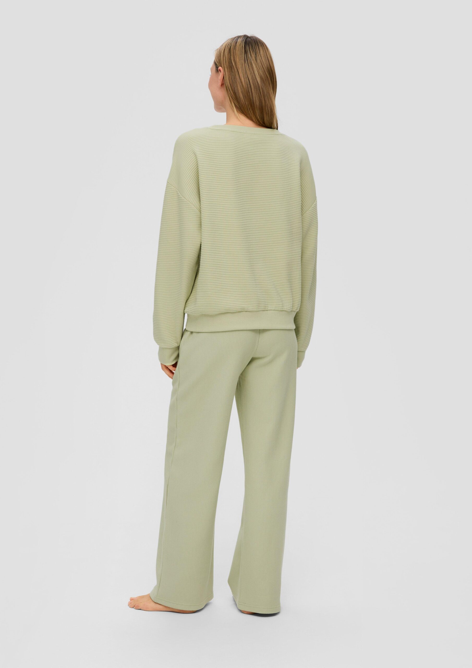 Sweatshirt in Ripp-Optik