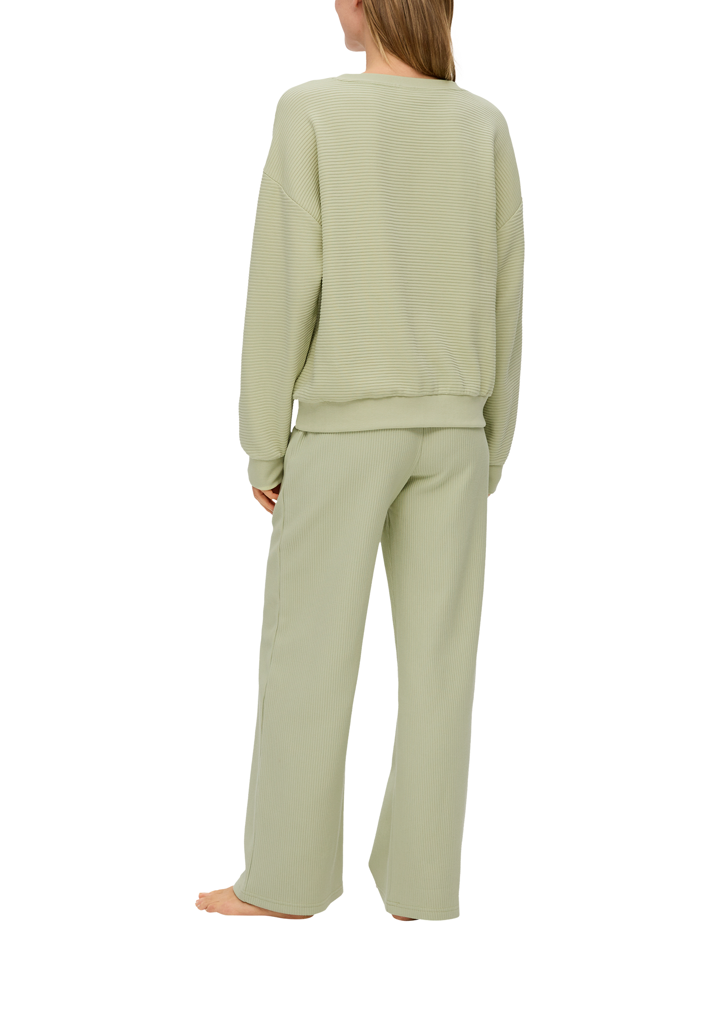 Sweatshirt in Ripp-Optik