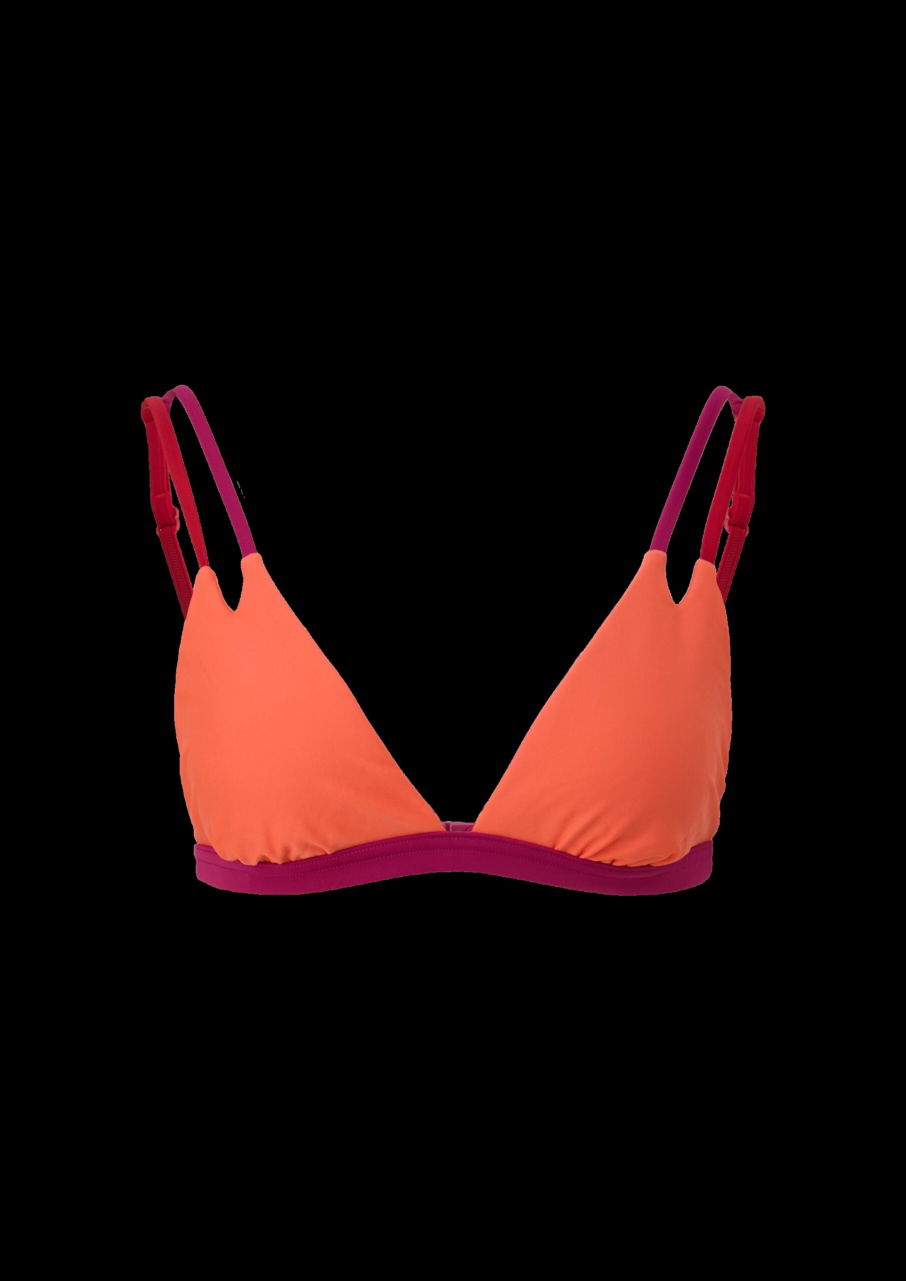 Triangel-Bikini-Top mit Colour-Blocking