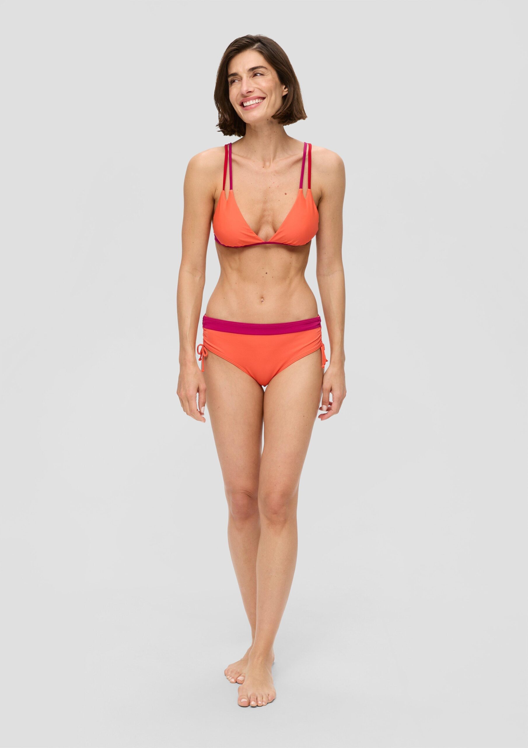 Triangel-Bikini-Top mit Colour-Blocking